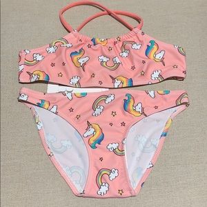Zara Kids Two Piece Unicorn Swimsuit Size 8-9 NEW